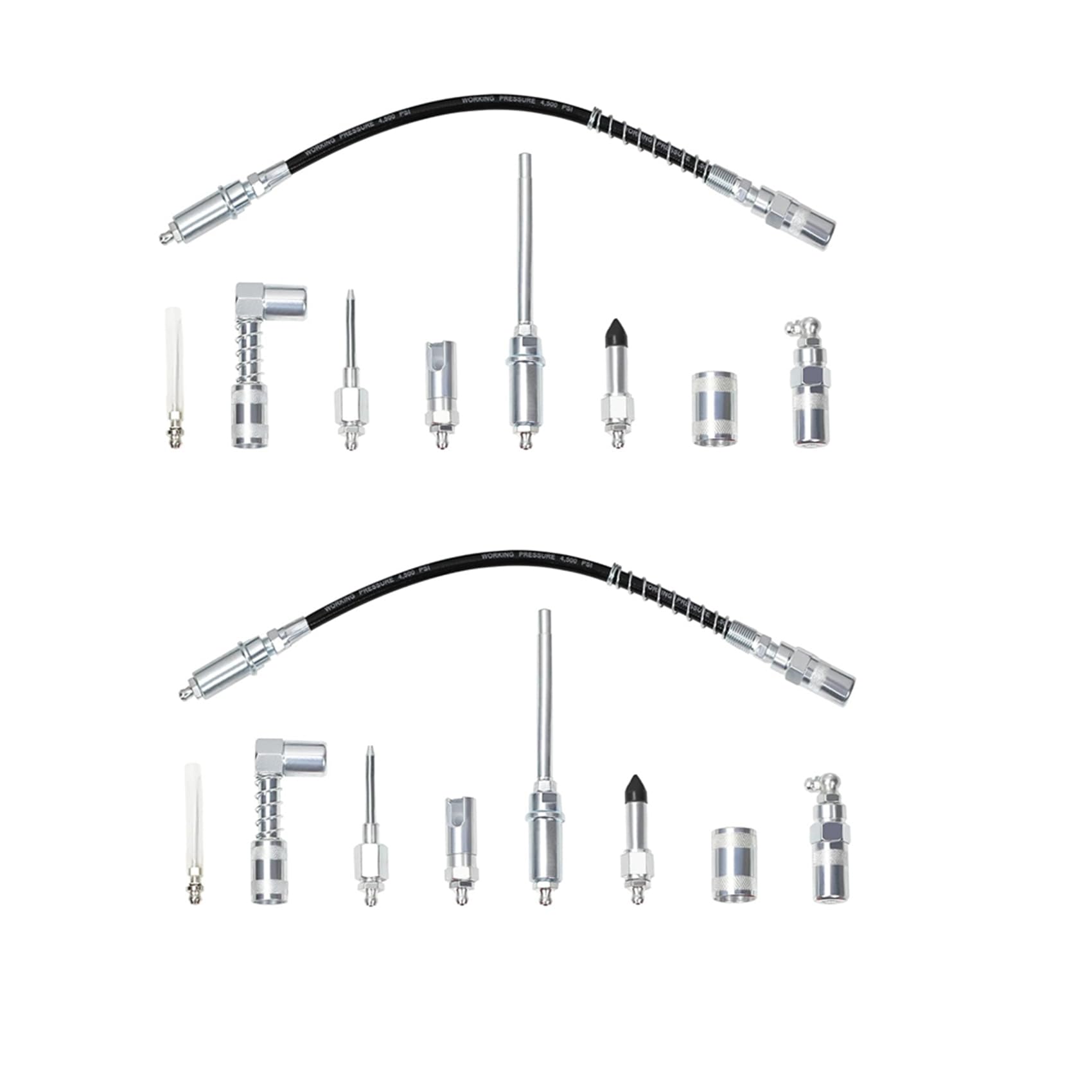 GIWFBQTR Werkzeug-Fettspitze, 18-Teiliges Fettkupplungsset, Schnellverbindungs-SchmieranschlüSse, Komplettes SchmierzubehöR von GIWFBQTR