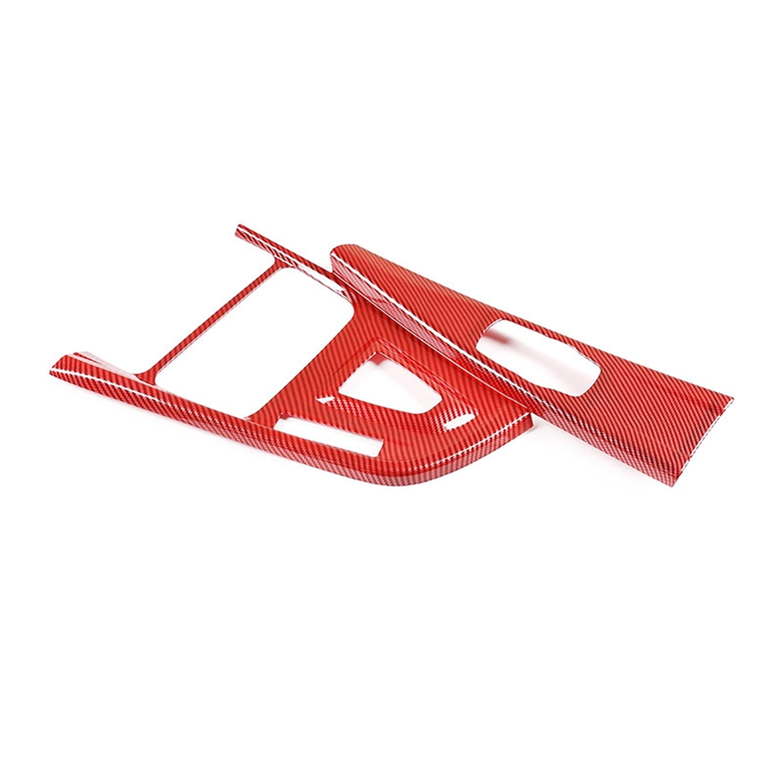 GIXERO ABS-Kohlefaser, rote Kohlefaser, Verkleidung for Zentralverriegelung, Schalthebelverkleidung, Autozubehör, for, 3er F30 F35 320 2013-2018 Zierleiste für Schalterabdeckungen für Autos(Red Carbo von GIXERO