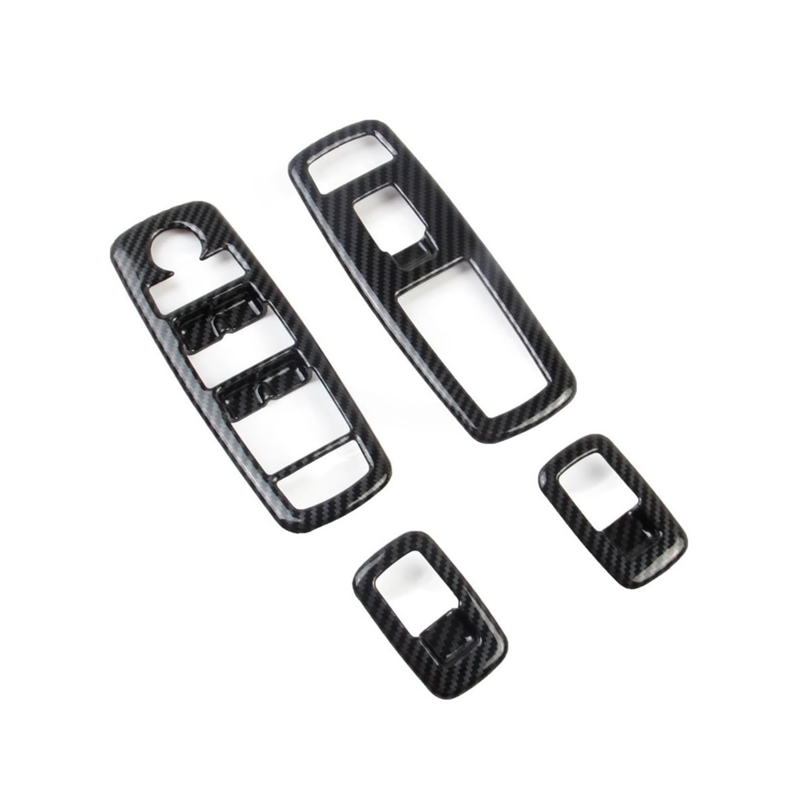 GIXERO Auto Kohlefaser Fenster Glas Lift Knopf Verkleidung Schalter Abdeckung Tür Armlehne Panel, for Dodge, Durango 2011-2022 LHD Zierleiste für Schalterabdeckungen für Autos von GIXERO