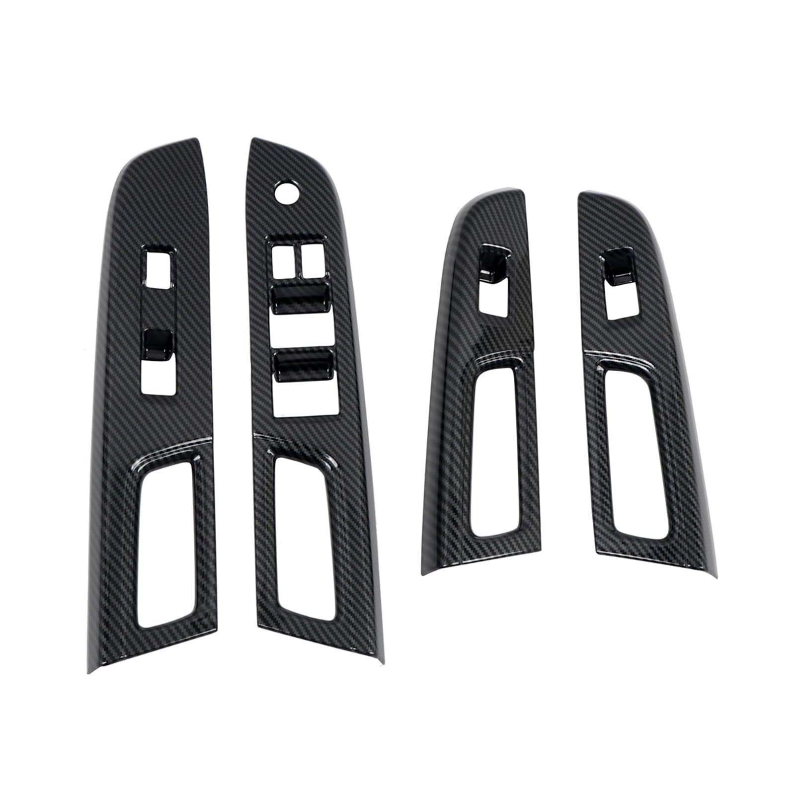 GIXERO Auto Kohlefaser Fenster Glas Lift Knopf Verkleidung Schalter Abdeckung Tür Armlehne Panel, for Subaru, WRX/WRX STI 2015-2020 LHD Zierleiste für Schalterabdeckungen für Autos von GIXERO