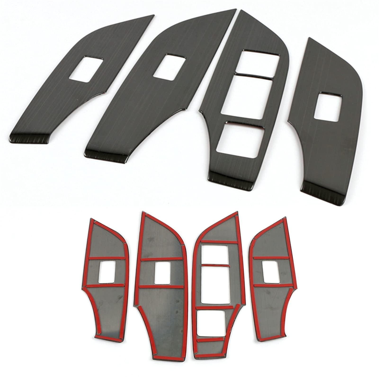 GIXERO Fensterglasplatte Armlehne Schalter Knopfabdeckung Aufkleberverkleidung, for Toyota, for RAV4, Xa50 2019 2020 Zierleiste für Schalterabdeckungen für Autos(BK Cheap) von GIXERO