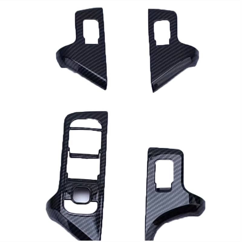 GIXERO Türfenster-Armlehnenabdeckung, Schalterfeld-Zierleiste, for Mercedes-Benz, GLB-Klasse X247 GLB200 220 250 2019 2020 Autozubehör Kohlefaser LHD Zierleiste für Schalterabdeckungen für Autos von GIXERO