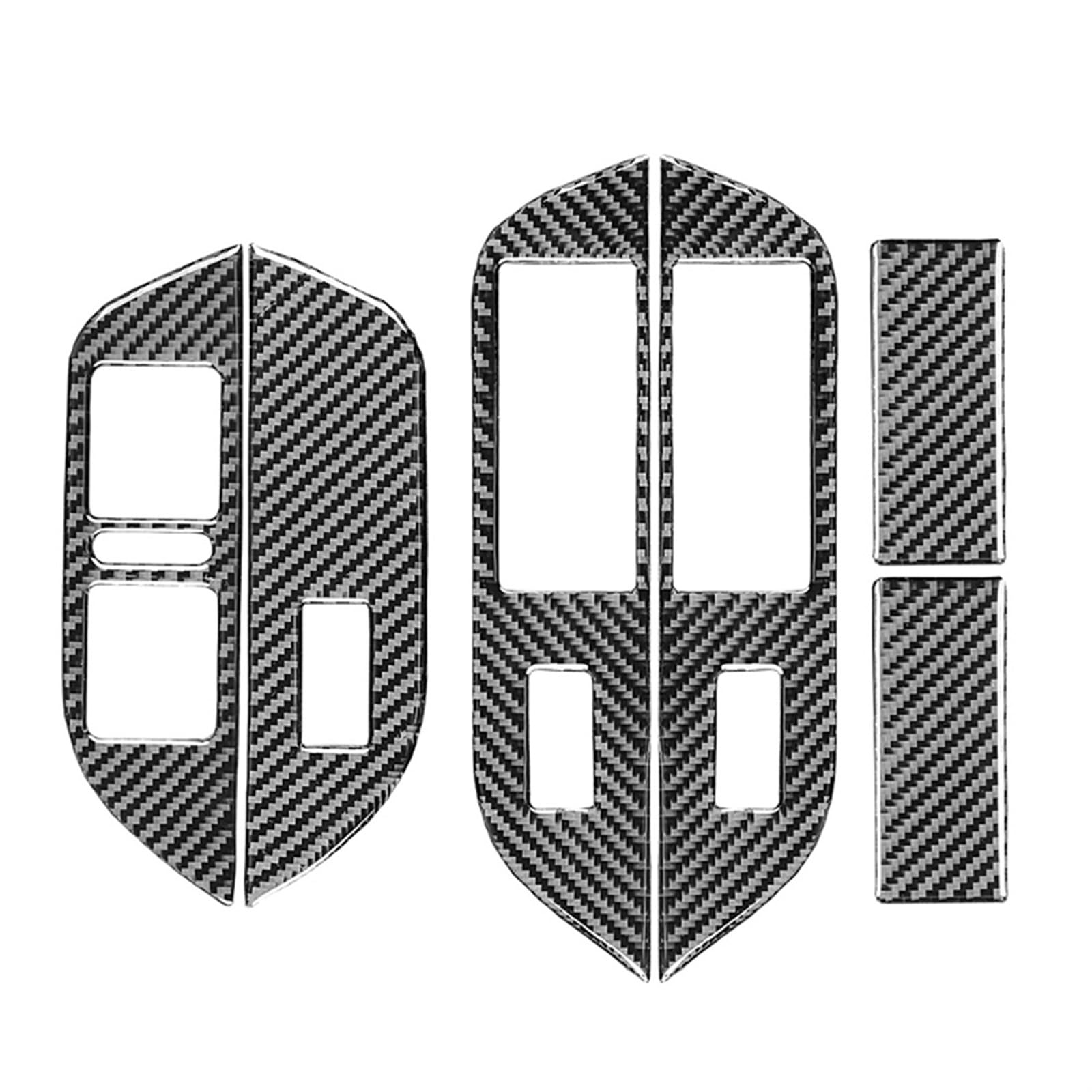 GIXERO for Touareg, 2011-2018 Kohlefaser-Autofenster-Panel-Schalterknopf-Rahmenabdeckung Zieraufkleber Innenzubehör Zierleiste für Schalterabdeckungen für Autos von GIXERO