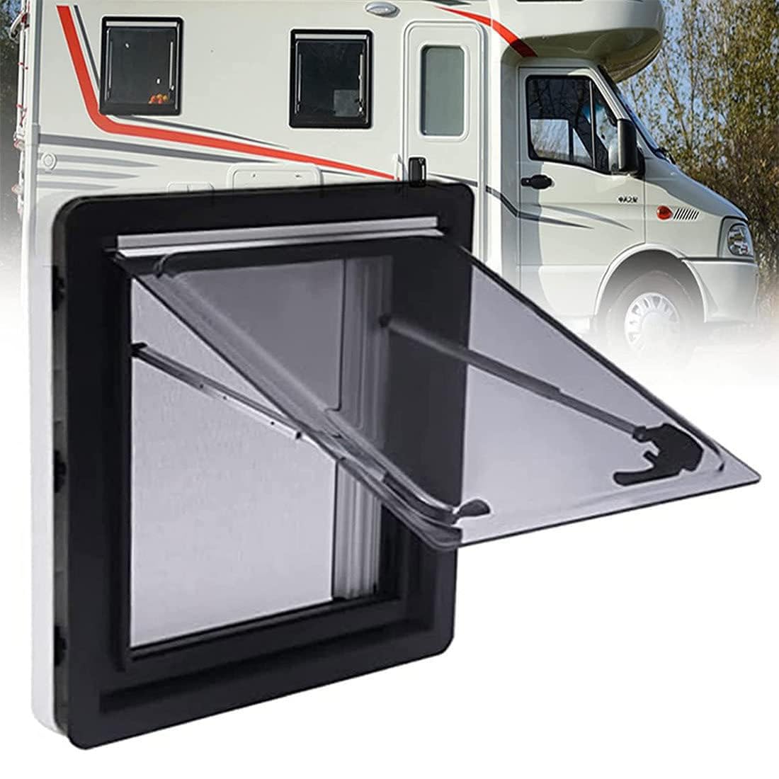 Ausstellfenster Camper Wohnwagenfenster Seitenfenster Ausstellfenster Seitenfenster Wohnmobil Fenster Push Fenster für RV Wohnwagen Kastenwagen Van Camper,500*450mm von GJBMXSM