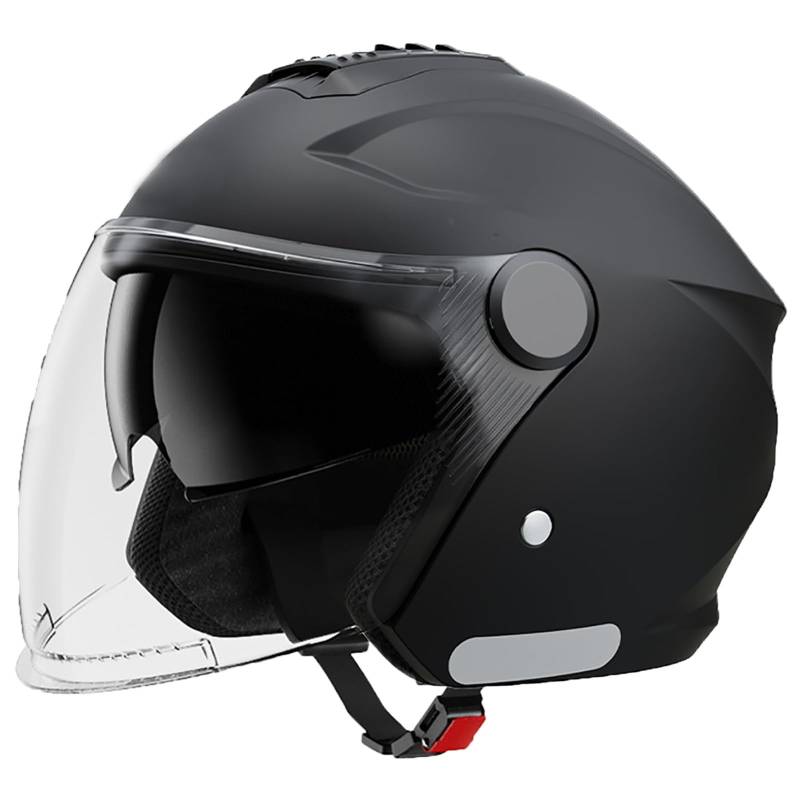 DOT/ECE-Geprüfter 3/4-Motorradhelm Mit Doppelvisier, Stilvoller Vintage-Motorrad-Halbgesichtshelm Für Männer Und Frauen Für Motorräder Und Roller F,54-62cm von GJCKOPIUFA