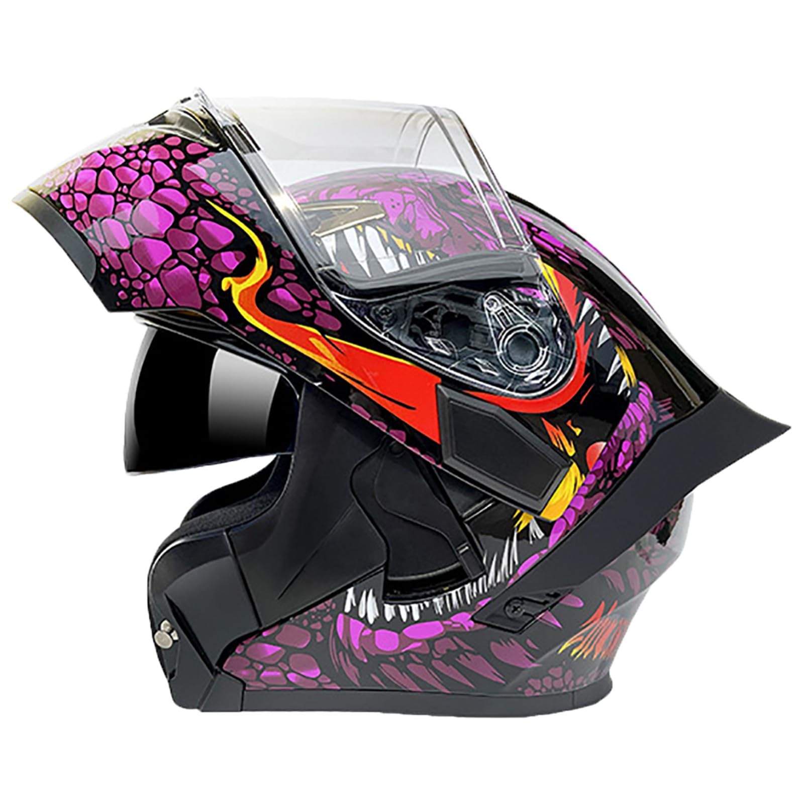 DOT/ECE-Zertifizierter Integralhelm Für Motorradfahrer, Street Racing Light Motorrad-Klapphelm Mit Doppelvisier, Geeignet Für Erwachsene, Männer Und Frauen, Offroad-Motorradhelm A,XXL/{63~64cm} von GJCKOPIUFA