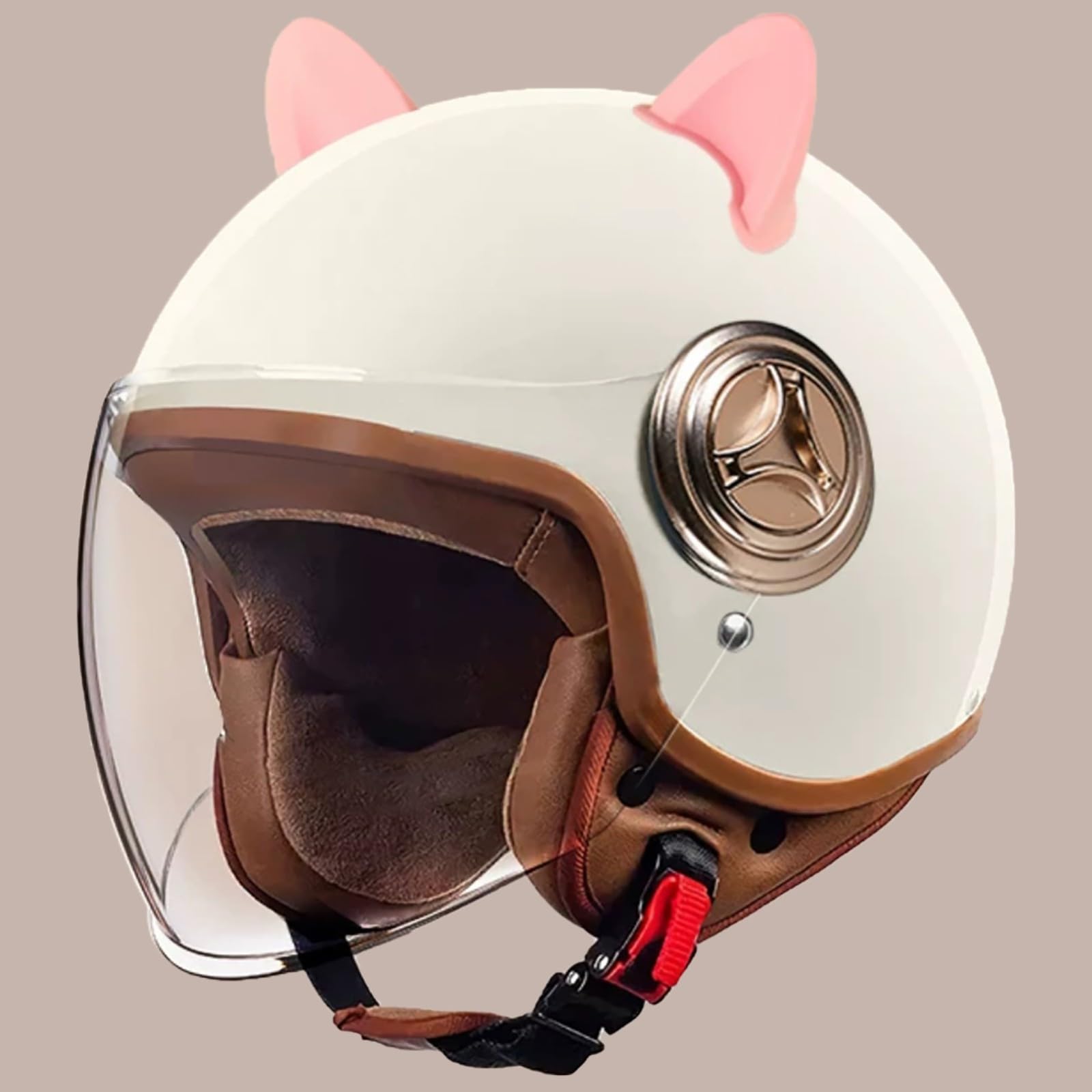 Hochwertiger Trendiger Motorradhelm, DOT/ECE-Zertifizierter Retro-Halbhelm Mit Sonnenblende, Offener Motorradhelm Für Erwachsene Männer Und Frauen C,54-61cm von GJCKOPIUFA