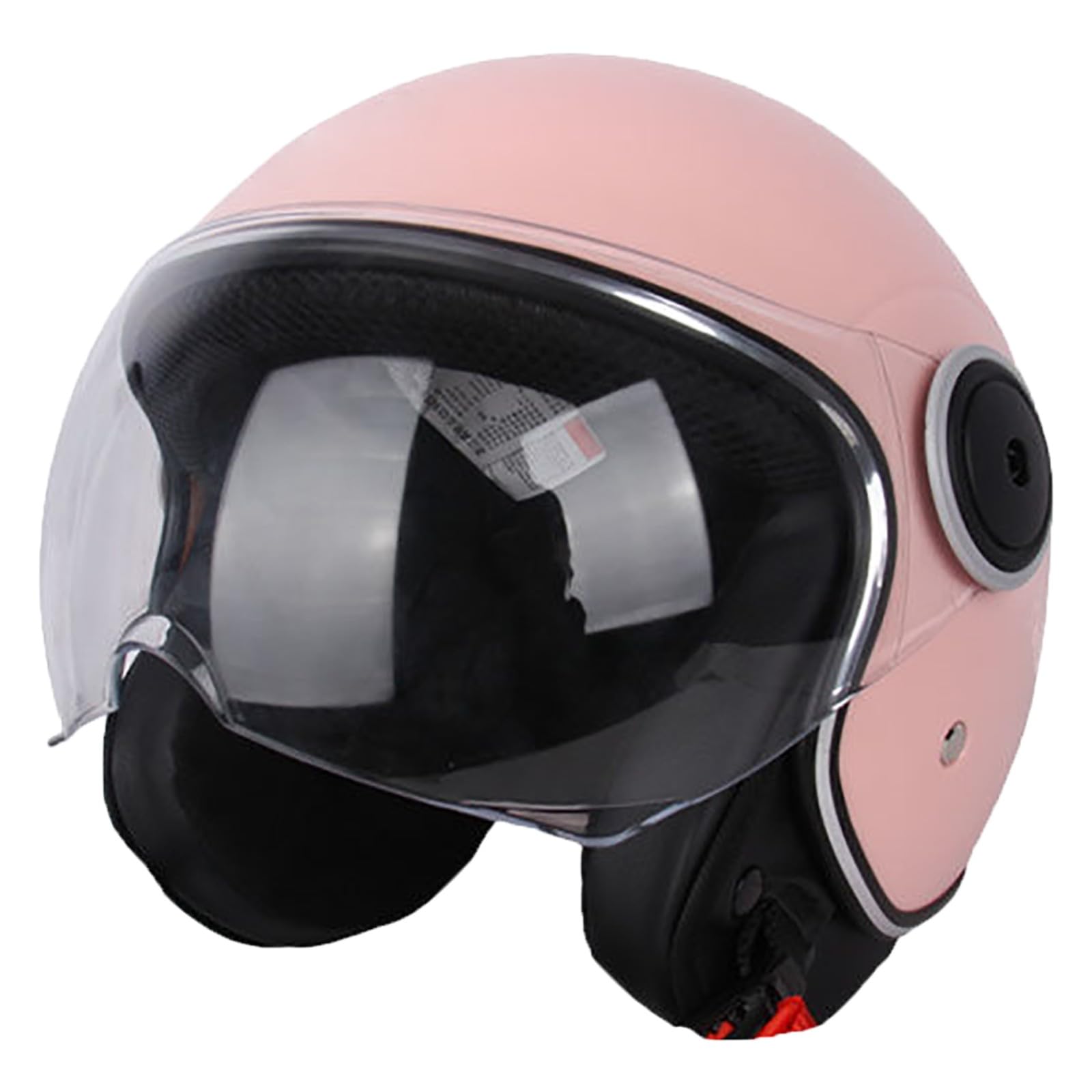 Motorrad-Halbhelm Für Männer Und Frauen, Erwachsene, DOT-Geprüfte Halbhelme Für Fahrradfahrer Mit Sonnenblende, Schnellverschluss, Four Seasons Street Jet Moped-Motorradhelme C,55-62cm von GJCKOPIUFA