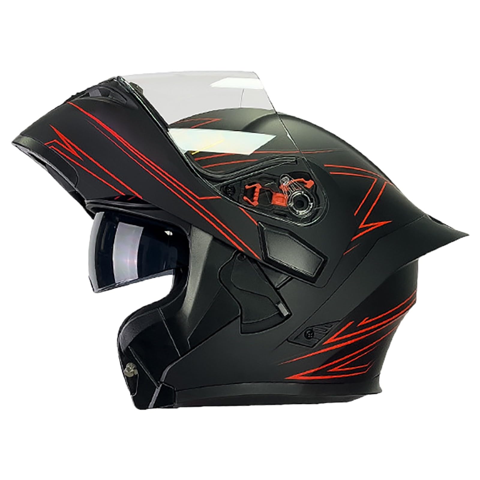 Motorrad-Integralhelm Für Erwachsene, Herren Und Damen, DOT/ECE-Zertifizierter Klapp-Motorradhelm Mit Doppelvisier, Universeller Leichter Motorradhelm Für Alle Jahreszeiten A,M/{57~58cm} von GJCKOPIUFA