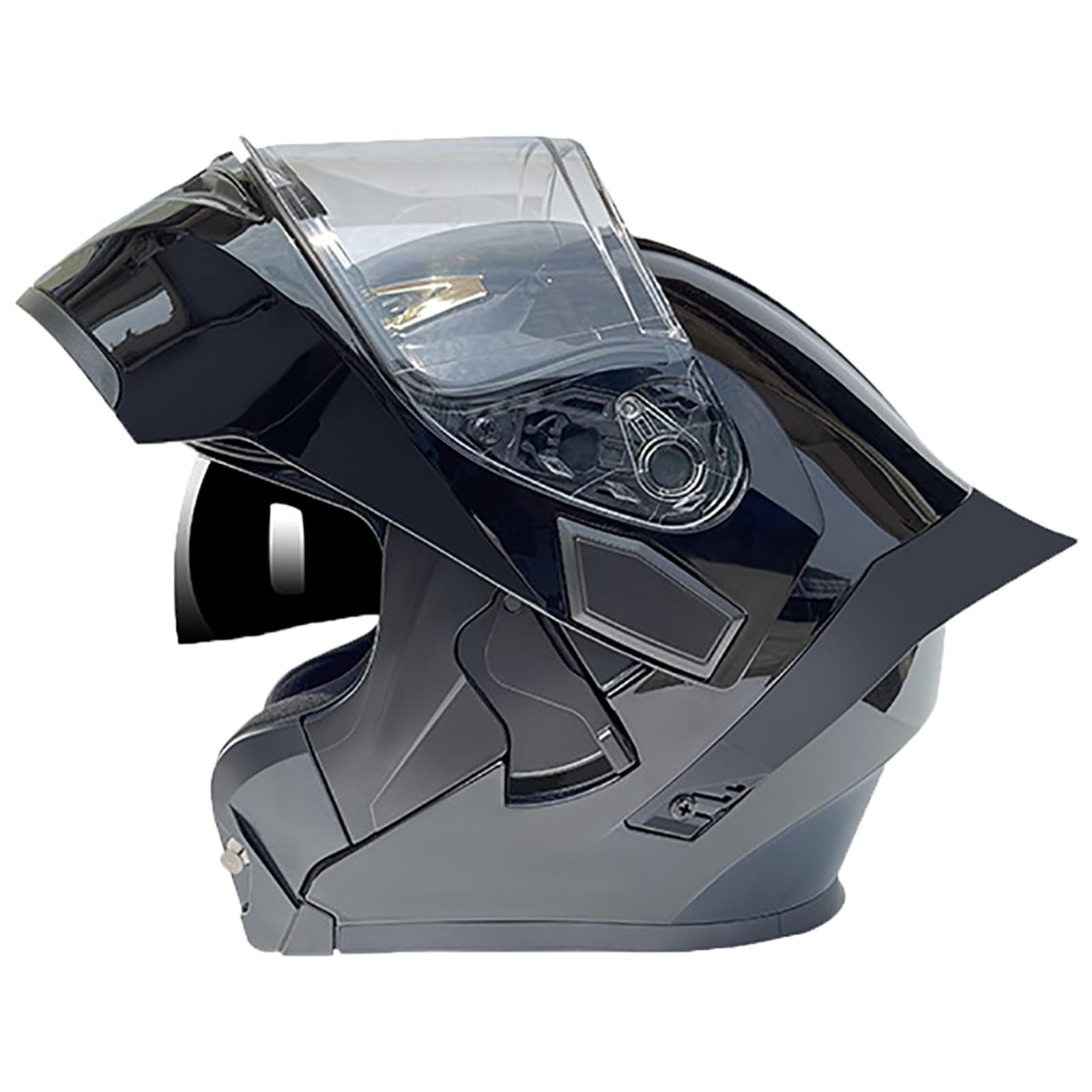 Motorrad-Integralhelm Für Erwachsene, Herren Und Damen, DOT/ECE-Zertifizierter Klapp-Motorradhelm Mit Doppelvisier, Universeller Leichter Motorradhelm Für Alle Jahreszeiten C,XL/{61~62cm} von GJCKOPIUFA