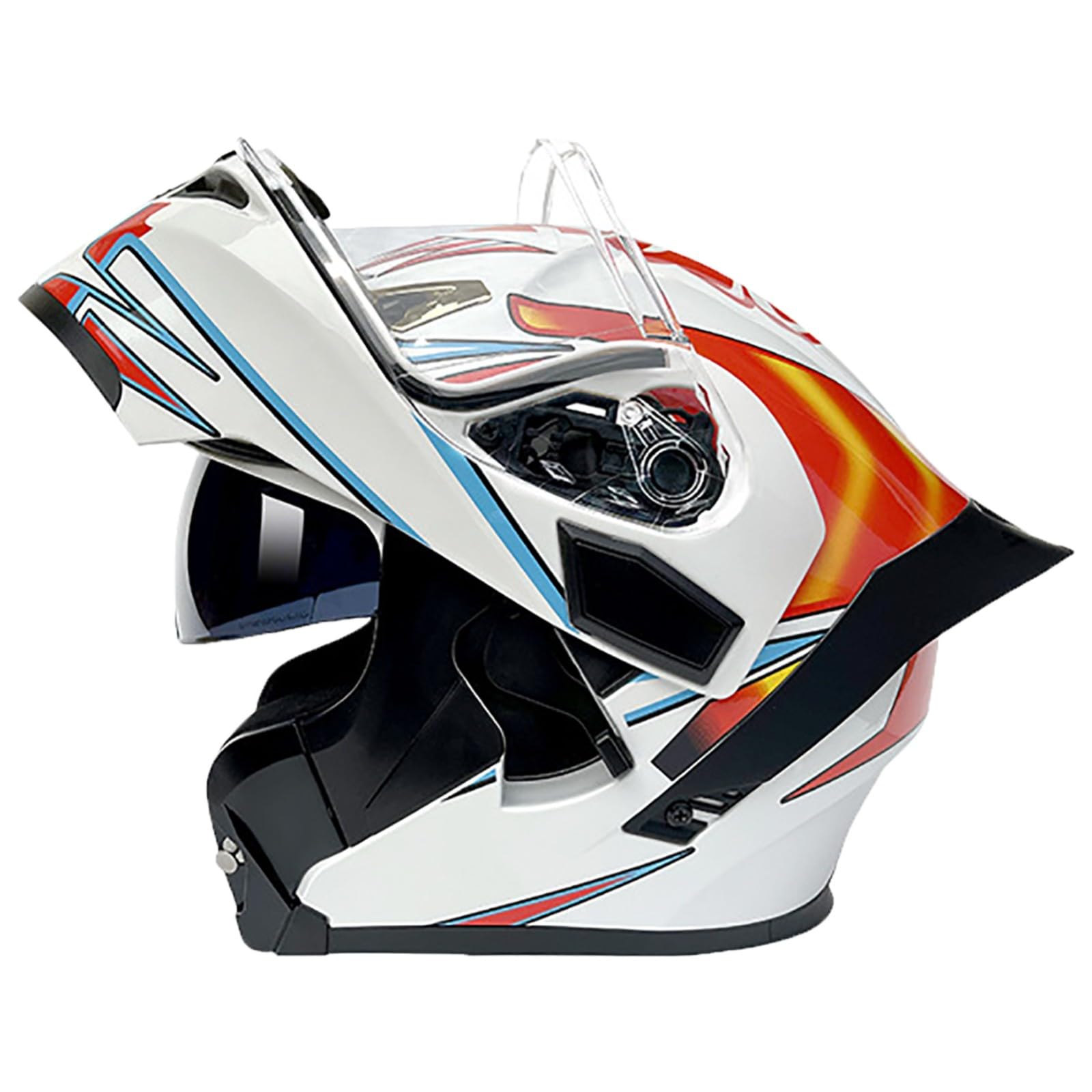 Offener Integral-Motorradhelm, Ganzjahres-Universalhelm Für Leichte Motorräder, Mit Doppellagigem Visier, Geeignet Für Herren- Und Damen-Motorradhelme, DOT/ECE-Zertifiziert A,XXL/{63~64cm} von GJCKOPIUFA