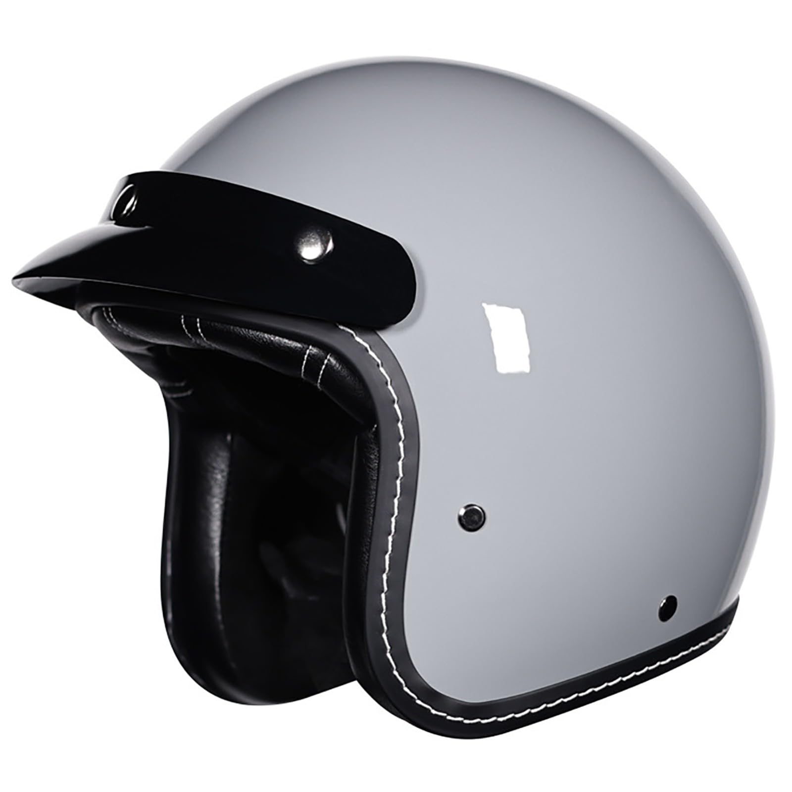 Retro 3/4 Motorradhelm, DOT/ECE-Zertifizierter Offroad-Motorradhelm Mit Abnehmbarer Krempe Und Kinnriemen Mit Schnellverschluss, Geeignet Für Erwachsene Männer Und Frauen D,L/{55~56cm} von GJCKOPIUFA