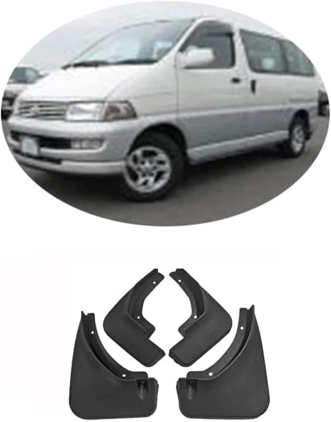 Auto Schmutzfänger für ToyOTA Hiace 1992-2022，Kotflügel vorne und hinten, Kotflügel, wasserdicht, Spritzschutz, Kotflügel, Autozubehör von GJNB