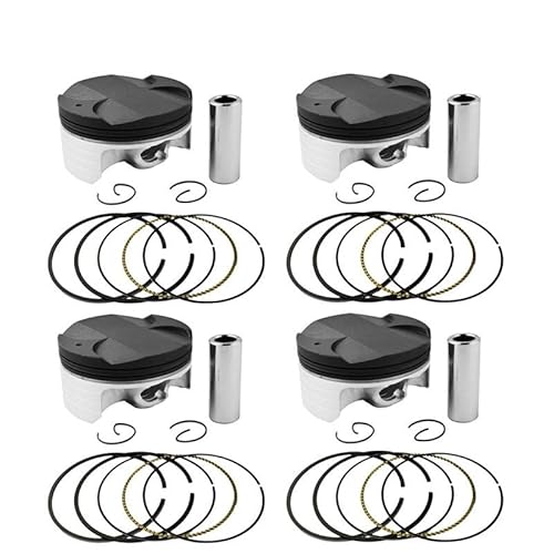 Motorrad-Kolben- und Kolbenringsatz, 56 mm Bohrung, Größe STD +25 +50 +75 +100, kompatibel mit FZR400RR SP 3TJ FZ400 FZ 400 4YR 1997(Assembly 56.25MM) von GJXvMA