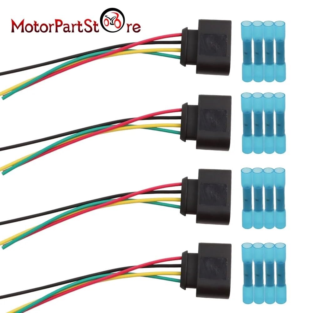 Zündspulenstecker Kabelbaumstecker Pigtail kompatibel mit A3 A4 A5 A6 A7 TT R8 MK6 CC und ähnlichen Modellen 1J0973724(COILS and TERMINALS) von GJXvMA