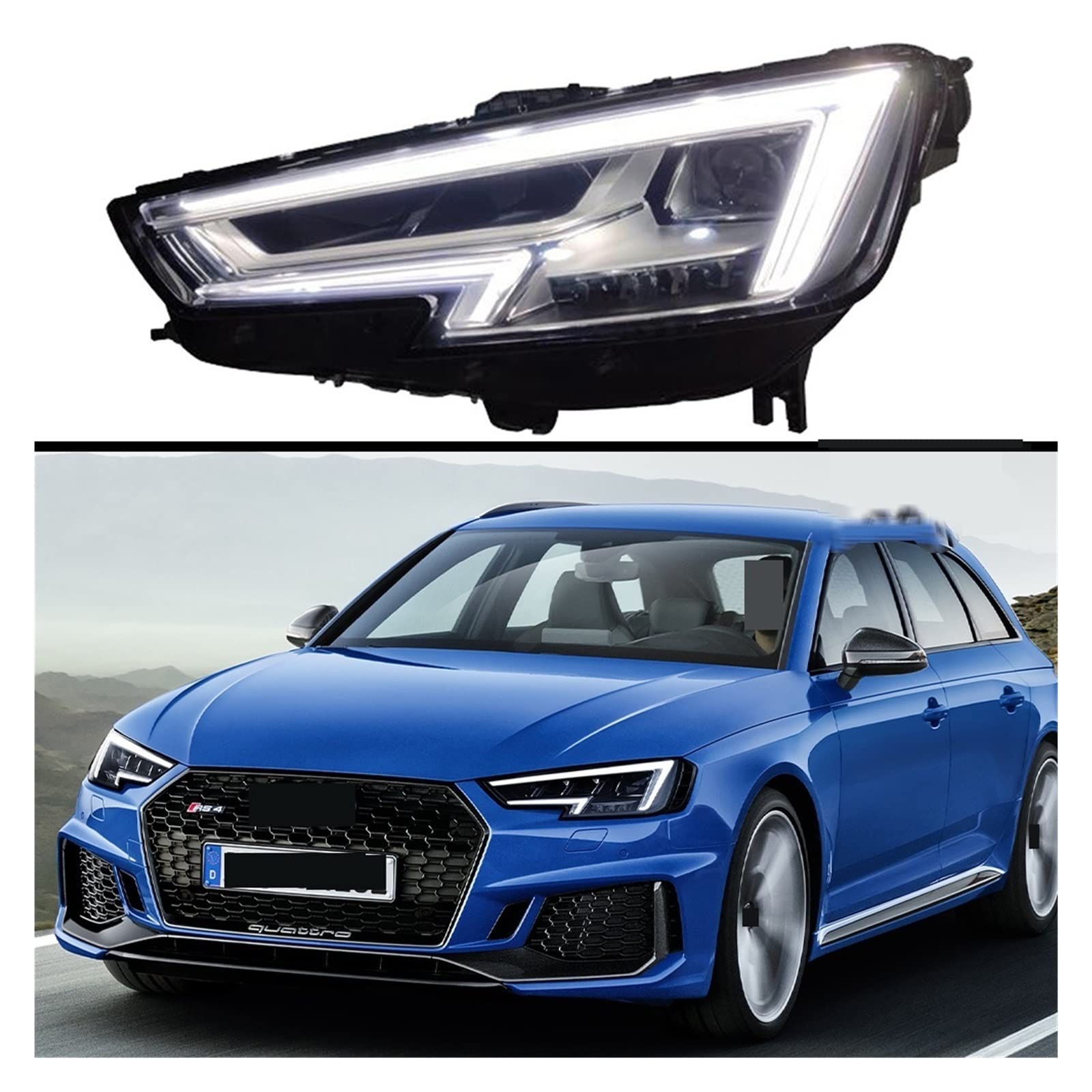 Car Front Headlight Compatible With A4 B9 A4L Head Lamp Styling With Dynamic Turn Signal Lens Automotive Accessories Assembly 2 PCS von GKALSUEGE