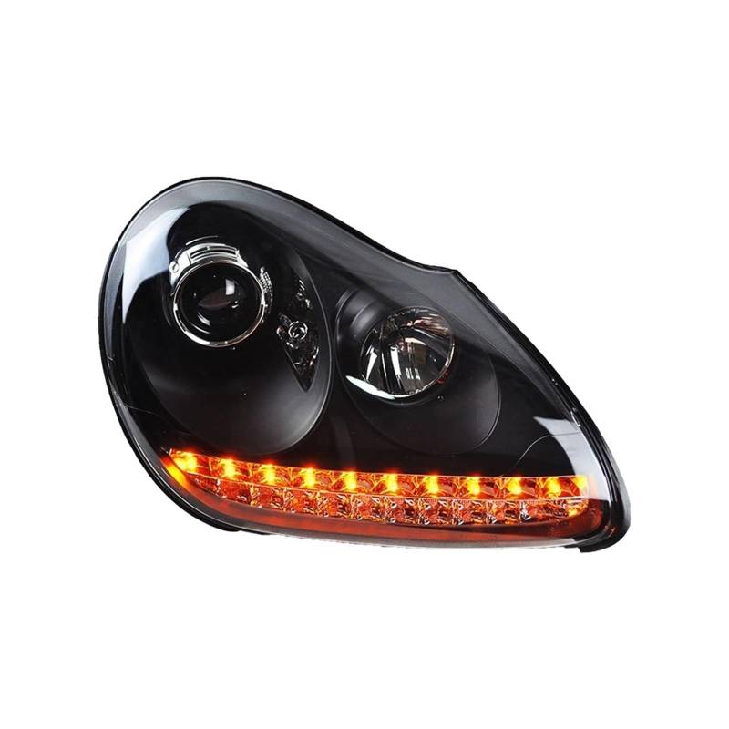 Car Front Headlight Compatible With Cayenne 2004-2008 Compatible With Cayenne Fiesta LED HeadLamp Styling Dynamic Turn Signal Lens Automotive 2PCS von GKALSUEGE