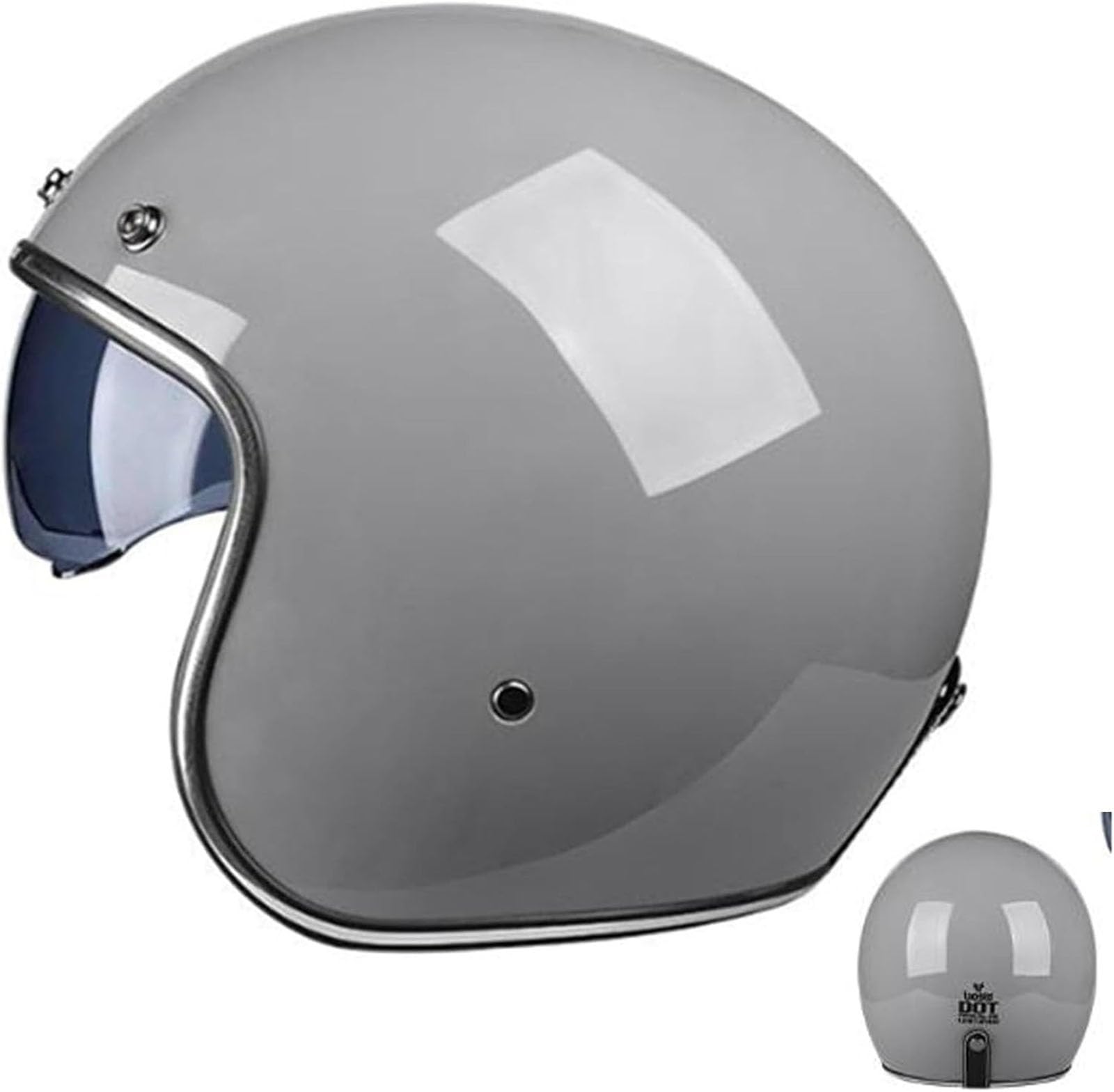 Frauen Mofa Helm Halbschale Roller-Helm Jet-Helm Halbhelme Motorradhelm Herren Retro Motorrad Halbhelm MäNner Mit ECE Genehmigt Mit Fahrradbrille Fahrradvisier Halbschalenhelm von GKCEGHKS