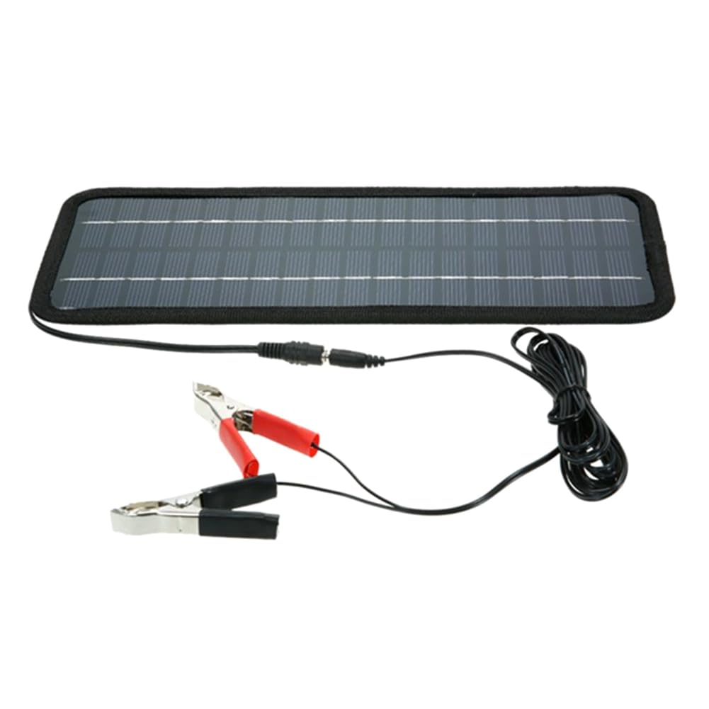 GKKICO Solarpanel Strom Auto Universal Boot Batterieladegerät Schwarz Einzelkristall für Auto Boot Wiederaufladbare Batterie von GKKICO