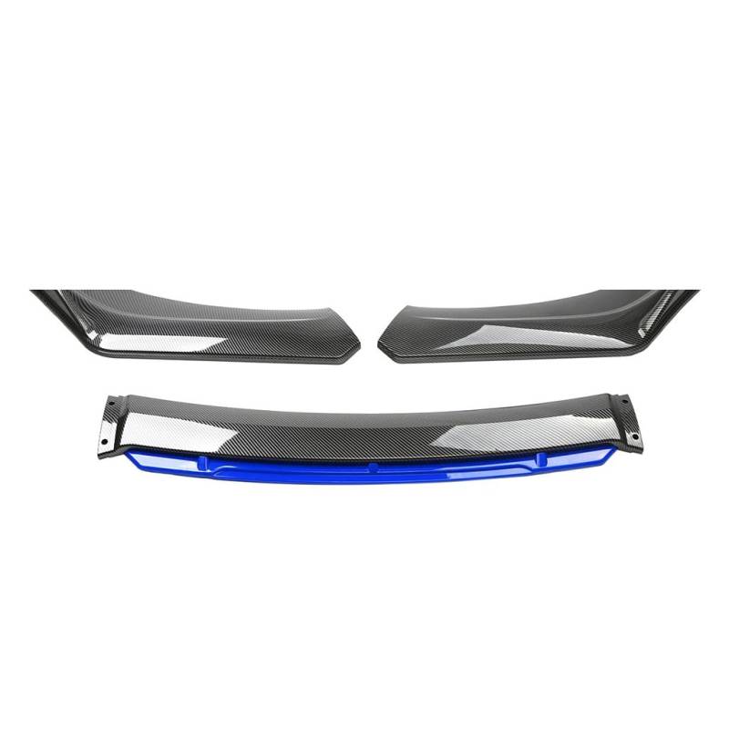 Auto Frontspoiler Lippe für BMW 5 Series E60+E61 2003-2010,Frontstoßfänger Lip Chin Spoiler Lippen Flügel Antikollisionsschutz Exterieur Zubehör,D-Carbonfiberlookblue von GKLYJCDR