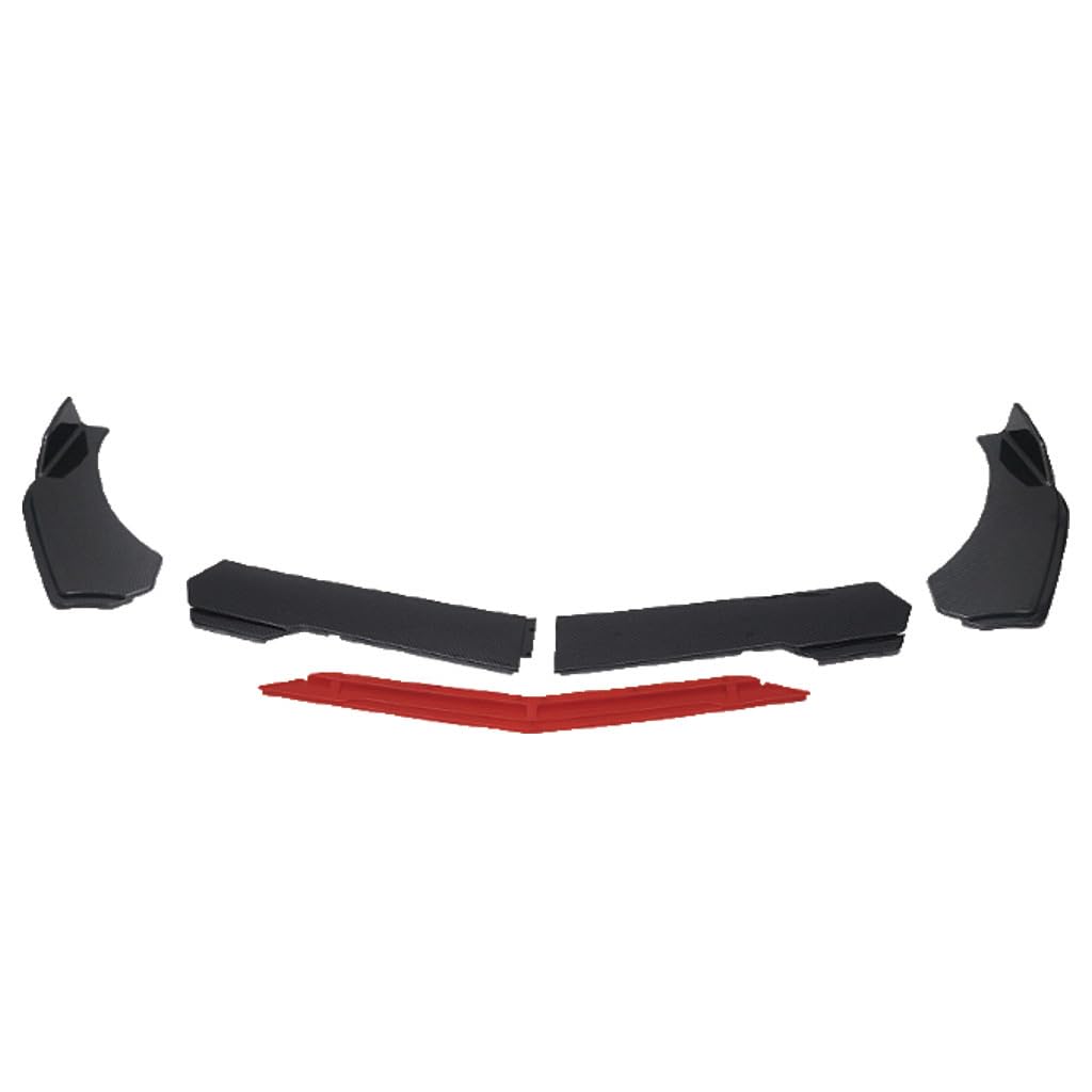 Auto Frontspoiler Lippe für KIA K3 2013-2019,Frontstoßfänger Lip Chin Spoiler Lippen Flügel Antikollisionsschutz Exterieur Zubehör,L-Black Red3 von GKLYJCDR