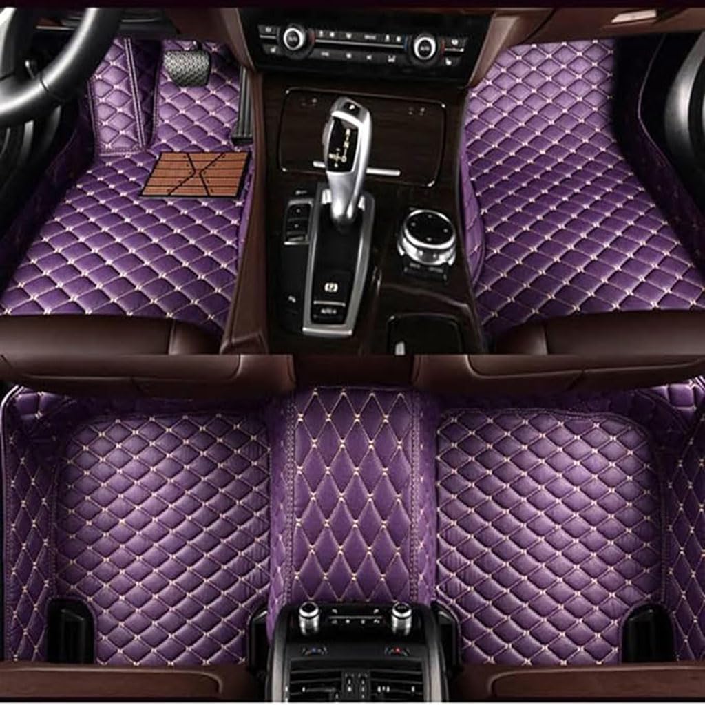 Auto Fußmatten für Benz E class (4door) W213 2016-2023,Voll Auto Fussmatten wasserdichte rutschfeste Allwetter Autoteppich FußMatte,I-Purple von GKLYJCDR