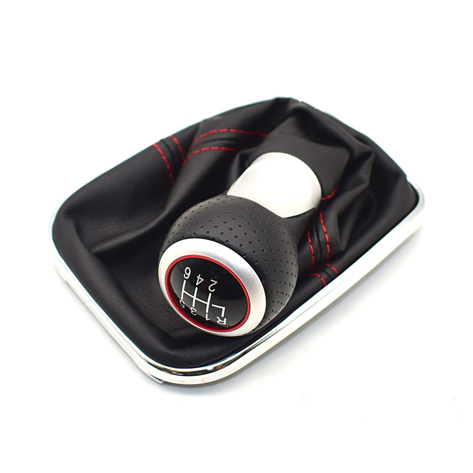 GLBMLMTHZP 12mm 5/6 Geschwindigkeits-Auto-Gang-Umschaltknopfhebel-Hebelschalter-Gaiter-Boot-Fit for Volkswagen Fit for VW 1999-2004. Fit for Golf 4 IV MK4. Passt for GTI. Fit for R32 Fit for Bora Fit von GLBMLMTHZP