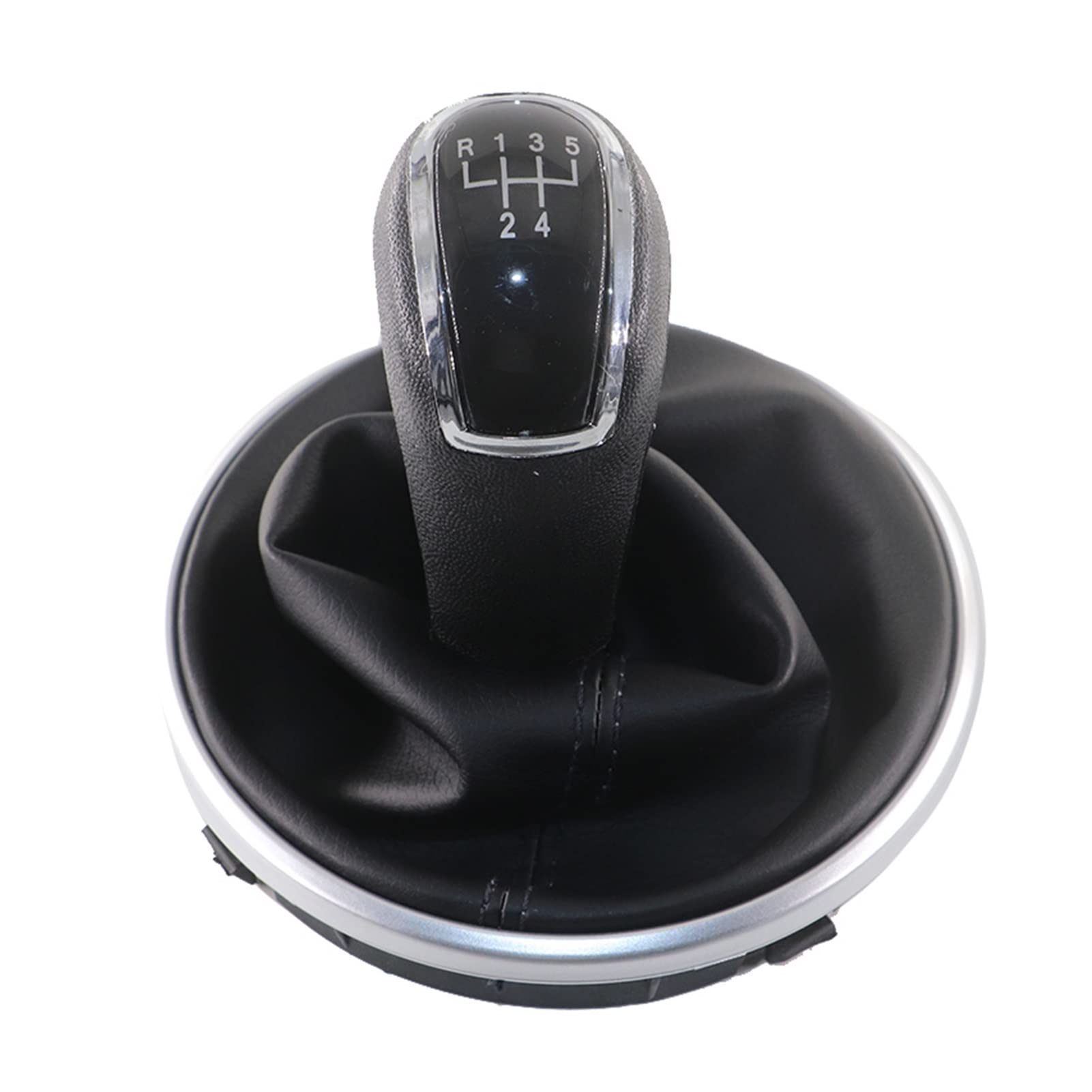 GLBMLMTHZP Auto-manuelle Getriebe-Schaltknopf Getriebeschaltknopf-Stiefel for Skoda Fit for Fabia 2 II Roomster 2006-2010 Getriebe Griff Getriebehebelknopf Schaltknauf(5 speed) von GLBMLMTHZP