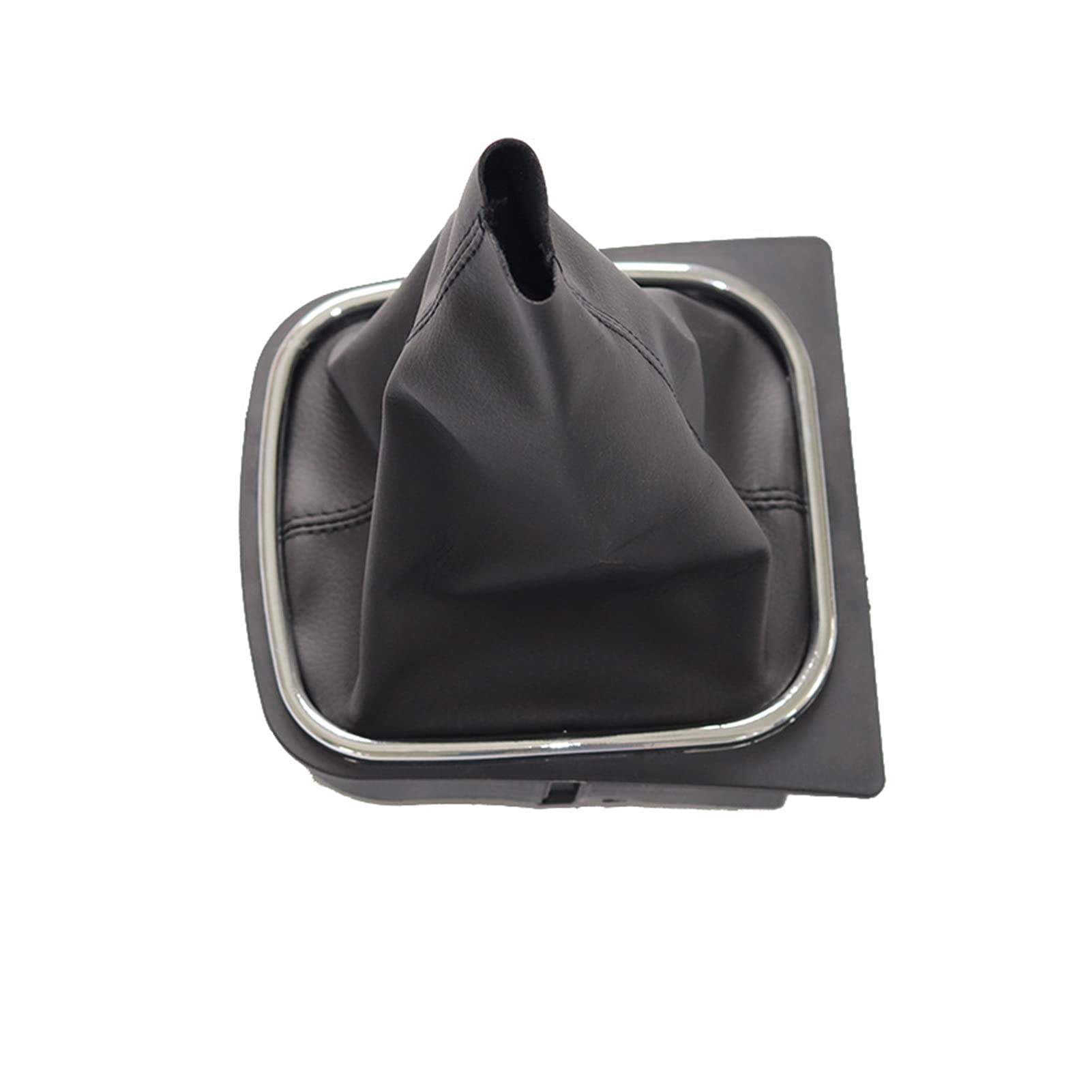 GLBMLMTHZP Chrom-Leder-Auto-Umschaltgetriebe-Knopfhebel-Gaiter-Boot-Abdeckung Fit for Vw. Passt for EOS 2009 2010 2011 2012 2013 2013 Schaltknauf(Gear boot black line) von GLBMLMTHZP