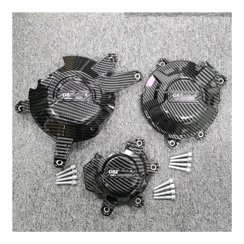 Motor Stator Schutzabdeckung Für CBR650R 2021 2022 2023 2024 CB650R 2021 2022 2023 2024 CBR650 Motor Schutzhülle Carbon Faser Druck von GLCYBDI