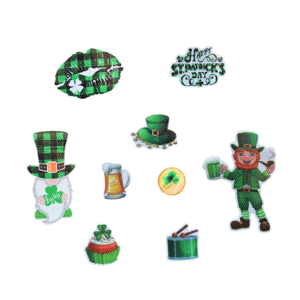 GLEAVI 1 Satz Reflektierende GNOME-Fliesen St. Patrick s Day Auto Kühlschrank Dekorationen Kobold-kühlschrankmagnete Kobold-kühlschrankmagnetaufkleber Fahrzeugdekoration Magnetisch von GLEAVI