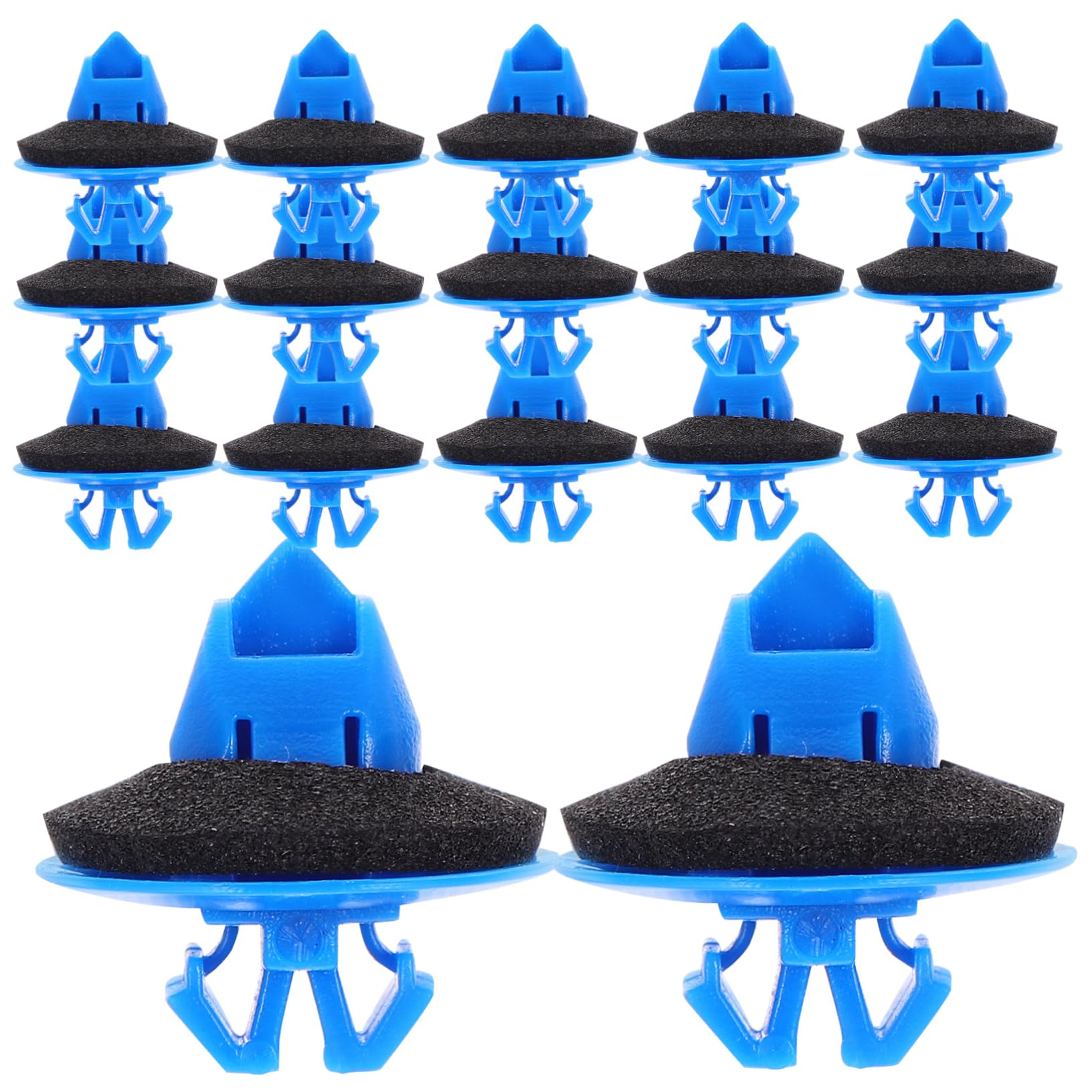 GLEAVI 100St Glockenmund-Modellclip Clips zur Kabelaufwicklung Stopper Tür aufschraubschloss Spanngurt Beschneiden schnappverschluss Kfz -Befestigungselemente Liner-Clips Plastik Blue von GLEAVI