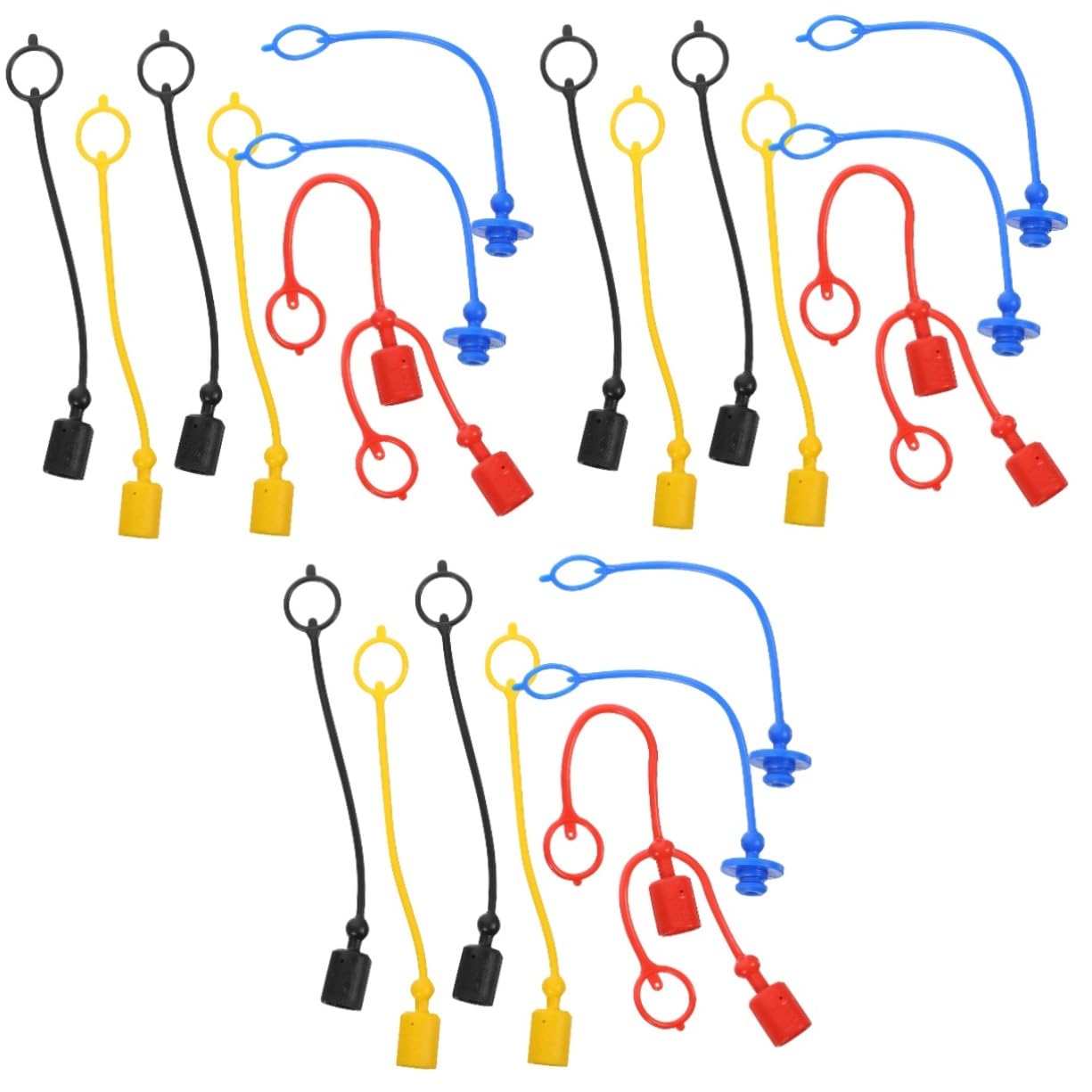 GLEAVI 12 Sätze Schutzkappe für Schnellverbinder plastikhüllen plastikdeckel Deckel für Schnellkupplung Staubkappe für hydraulische Kupplung Mehrfarbig Schlauch von GLEAVI