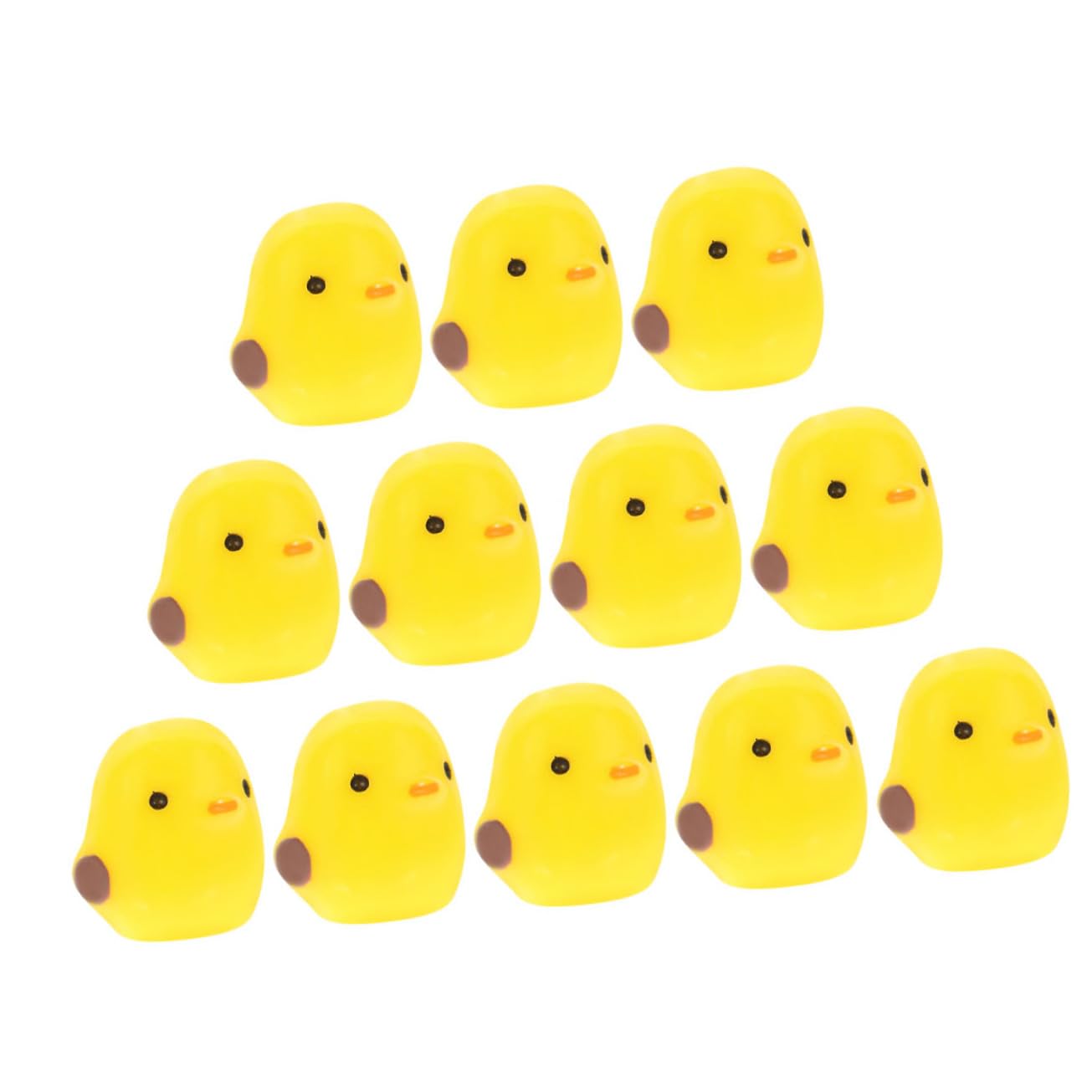 GLEAVI 15 Pcs Gelbe Kugeln Küken Mini-enten Mini-huhn Puppenhaus Miniaturen Mini-sachen Mini-tierfiguren Zum Verstecken Plüsch Miniatur-dinge Kawaii-auto-ornament Harz von GLEAVI