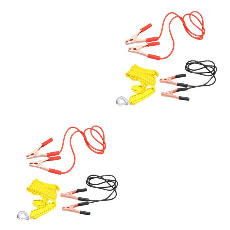 GLEAVI 2 Sätze Strom Notfallkabel Stromversorgungskabel LKW Batterien Universalkabel Notbatterie Überbrückungsdrähte Batteriestromkabel Autobatterien Autobatterie Autozubehör von GLEAVI