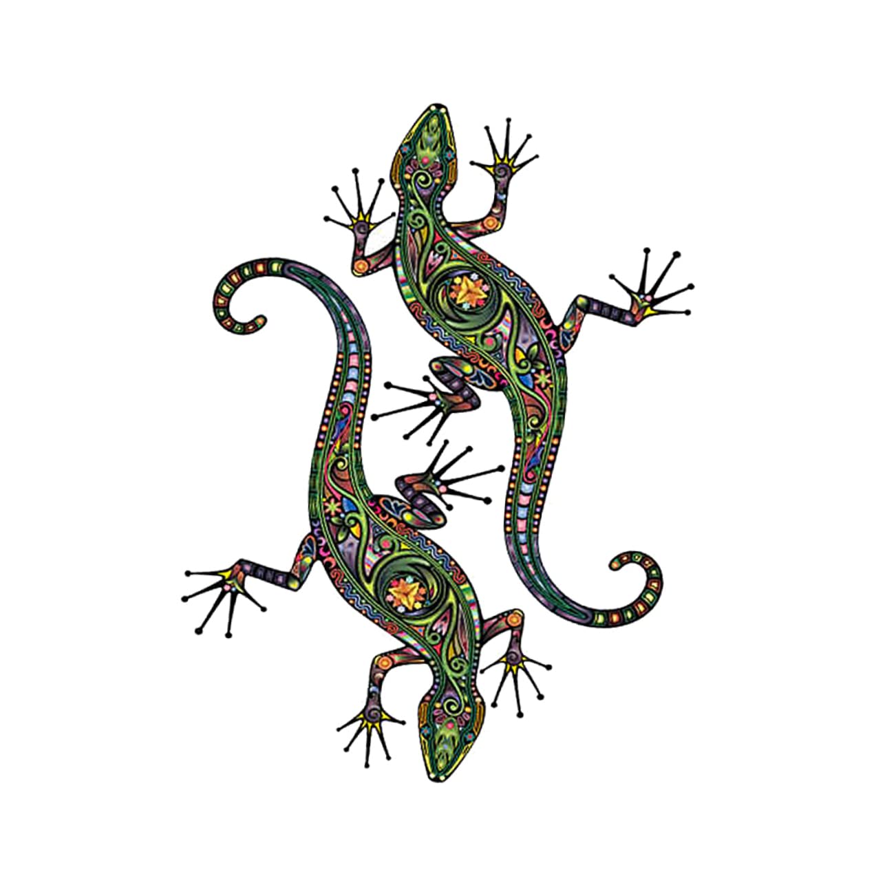 GLEAVI 2 Stück Bunte Gecko Aufkleber Aus PVC Lustige Dekoration Für Zuhause Auto Und Gepäck Kreative Wand Und Fahrzeuggestaltung Mit Witzigen Tiermotiven von GLEAVI