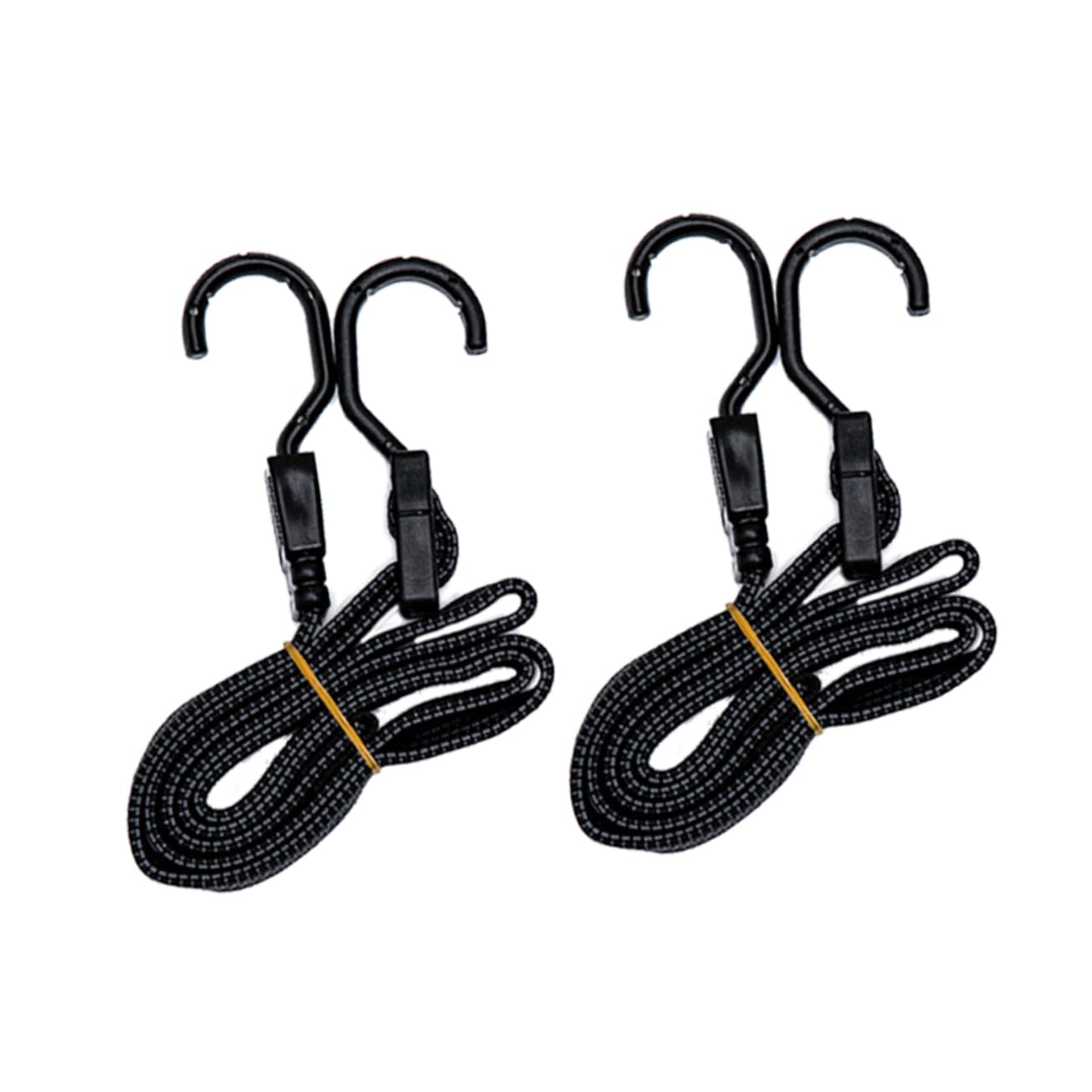 GLEAVI 2St Ladegurt Ratschengurte Schnappriemen Kabel Bungee-Gurte Cargo-Gürtel Gepäck elastisches Band Stretch Band Bungee-Seil mit Haken Spannband mit Haken Gurtband aus Polyester Black von GLEAVI