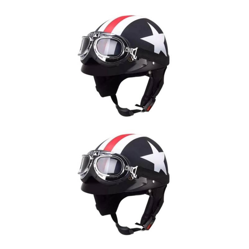 GLEAVI 2St Motorradhelm Fahrradhelm Helme für Erwachsene Helm offener Helm Schaum von GLEAVI