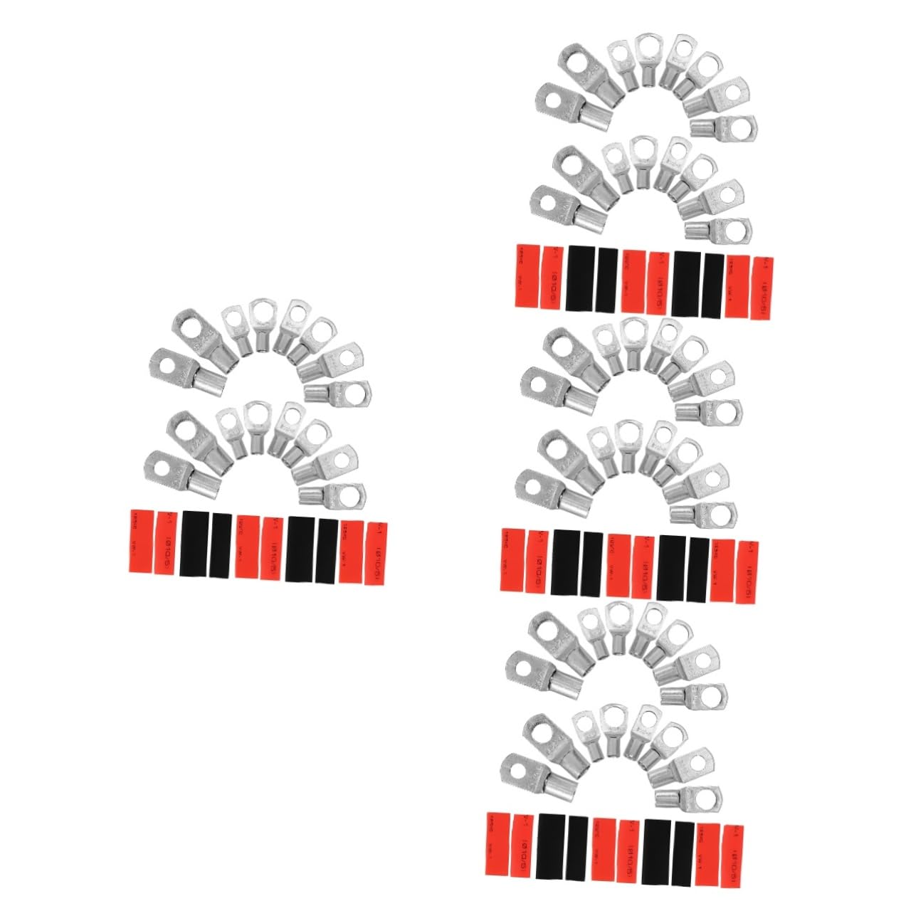 GLEAVI 4 Sätze Kupferrohrklemme Vakuum Kabelloser Terminal-crimpzange Drahtenden Schrumpfschlauch Kabelstecker Ringkabelschuhe Batterieanschlüsse Ringklemmen Verzinntes Kupfer von GLEAVI