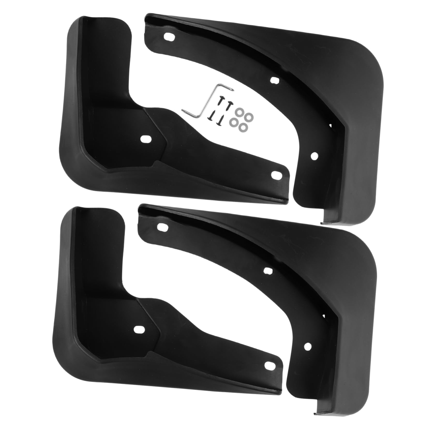 GLEAVI 4 Stück auto schmutzfänger auto zubehör Front and rear mudguards Mudflaps Semi Truck Auto-Radschutz Motor Autozubehör Schutzbleche für Vorder- und Hinterreifen Plastik Black von GLEAVI