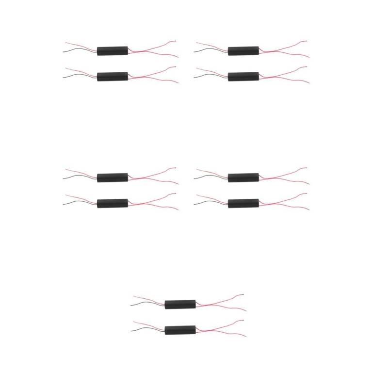 GLEAVI 5 Sätze Transformatormodul Spannungsregler Stromversorgung Hochspannung Modul Hochspannungsgenerator-leistungsmodul Hochleistungs-wechselrichter Plastik Black 2 Stück * 5 von GLEAVI