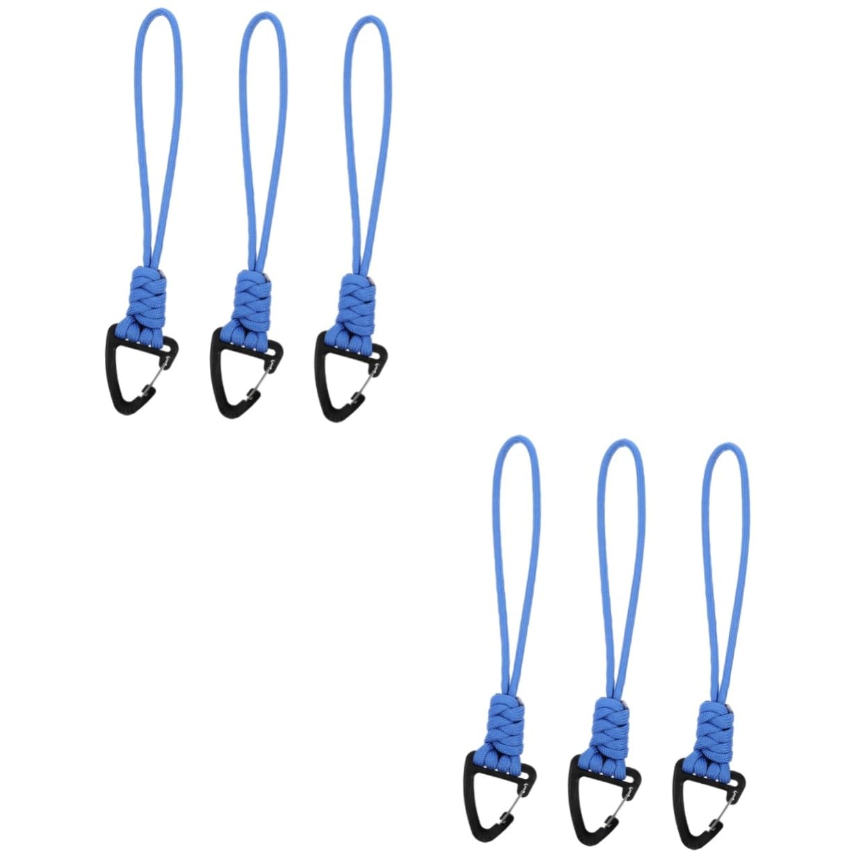 GLEAVI 6 Stk Auto Schlüsselanhänger Kordelzug Mit Karabiner Haushalts-lanyard Mit Karabiner Schlüsselband Gegen Verlust Handschlaufe Multifunktionales Lanyard Mit Karabiner Blue ，pp， von GLEAVI