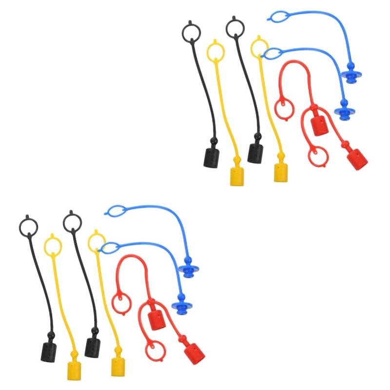 GLEAVI 8 Sätze Schutzkappe für Schnellverbinder plastikhüllen plastikdeckel Kunststoffabdeckungen für Schnelladapter Hydraulikschlauchabdeckungen Mehrfarbig Koppler von GLEAVI
