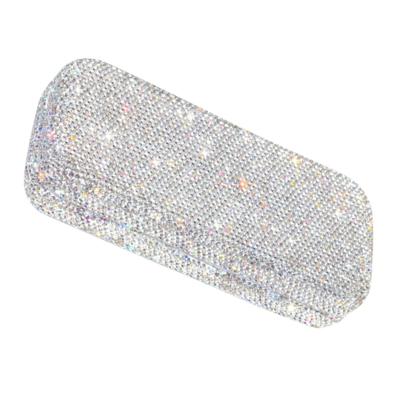 GLEAVI Auto Sonnenbrillen Etui Aus Strapazierfähigem Kunstleder Kompaktes Reise Brillenetui Mit Elegantem Strass Design Idealer Sonnenbrillenhalter Für Unterwegs Perfekter Schutz Für von GLEAVI