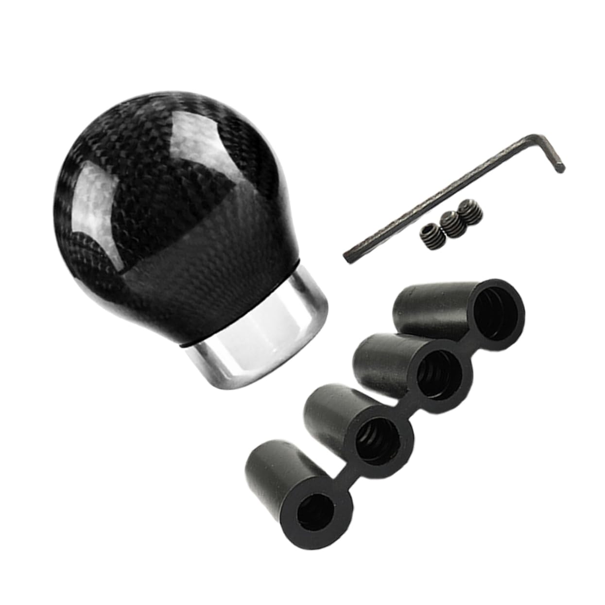 GLEAVI Carbonfaser Schaltknopf Rundball Racing Schaltknopf Für Auto Universeller Austausch Schaltknopf Hochwertiger Gear Shift Knob Für Optimales Fahrgefühl von GLEAVI