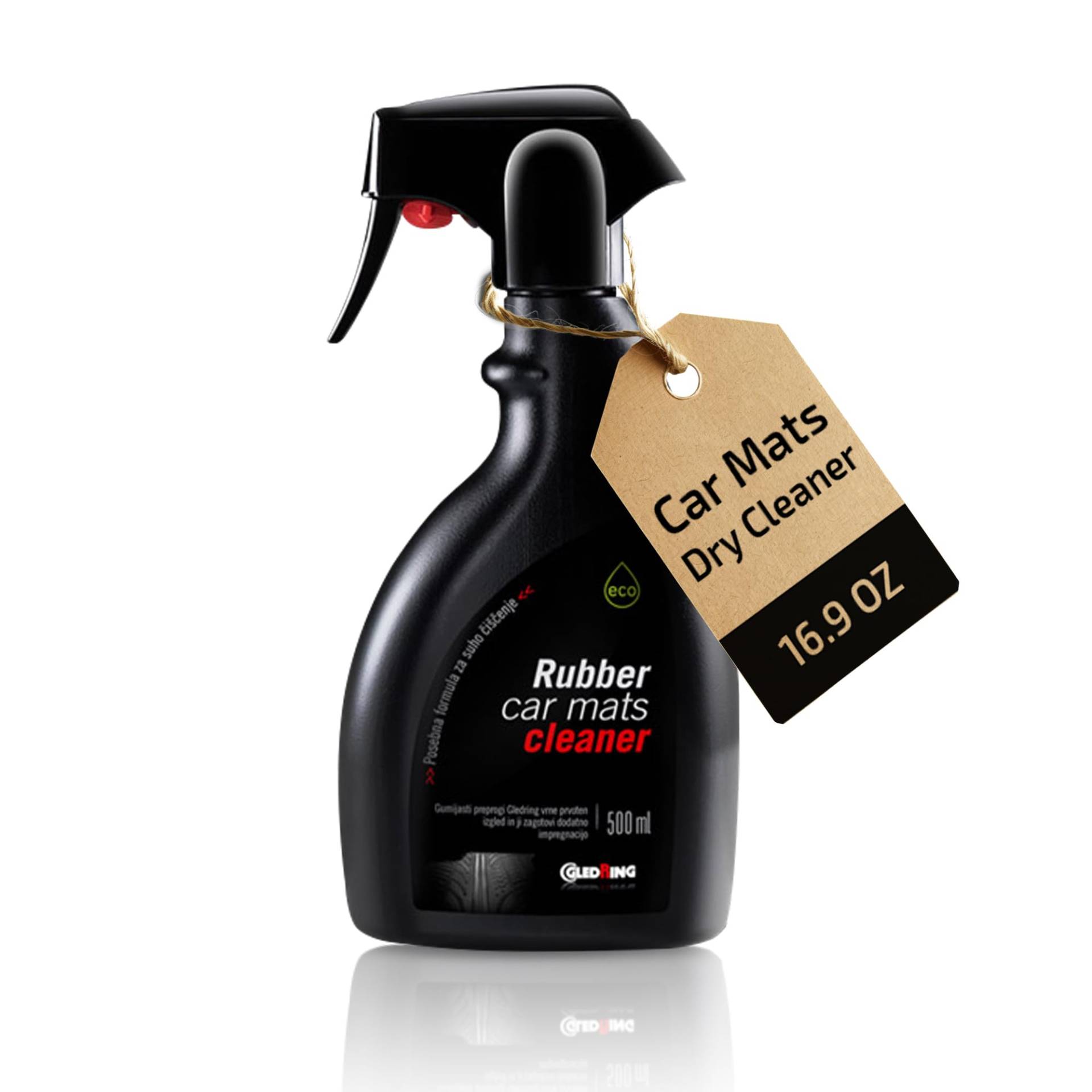 Gledring Gummi Fußmatten + Kofferraumwannen Reiniger 'Dry Cleaner' 500ml, Black von GLEDRING