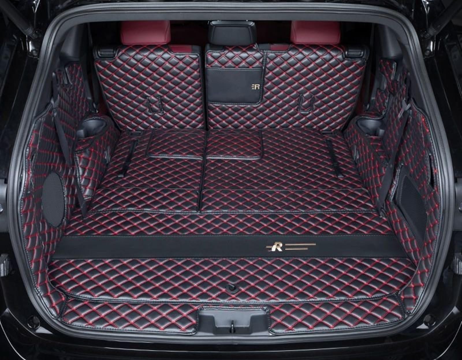 Auto Kofferraumwanne Kompatibel Mit Toyota Für Highlander 5 Sitze 7 Sitze Kofferraummatte Auto Vollständig Abgedeckt Schwarz Beige Braun Anti-Schmutz-Schutzschale Cargo Liner(Color:9) von GLILAR