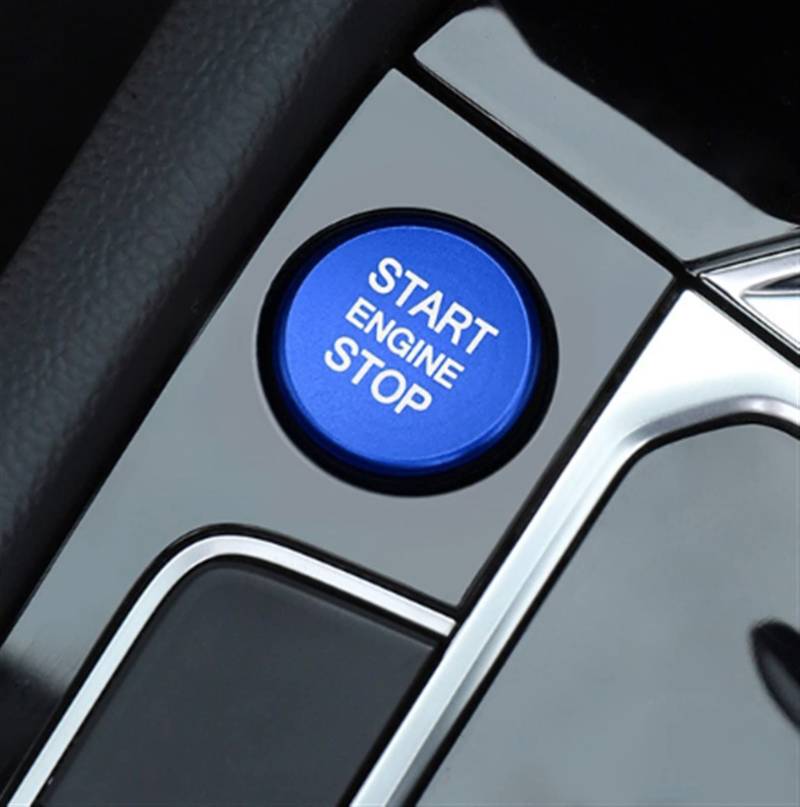 GLILAR Auto-Innenraum-Knopf-Aufkleber EIN-Knopf-Start Motor Start-Stopp-Knopf Zündungs-Aufkleber Abdeckung Kompatibel Mit VW Für CC 2015–2017 Auto Dekoration(Blue) von GLILAR