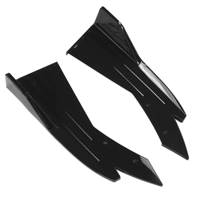 GLILAR Heckflügel 2PCS Auto Hinten Stoßstange Canard Lip Seite Rock Splitter Spoiler Glänzend Schwarz Universal Auto Außen Trim von GLILAR