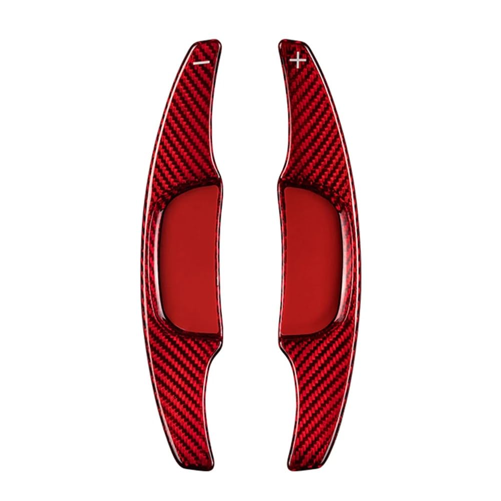 GLILAR Kompatibel Mit Mazda 3 Für 2020 2021 Auto Lenkrad Verlängerung Shift Paddle Shifter Carbon Fiber Auto Paddle Shifter Shift Lenkrad(Red) von GLILAR